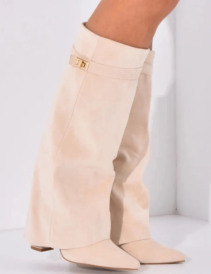ANURA SUEDE STIEFEL - BEIGE